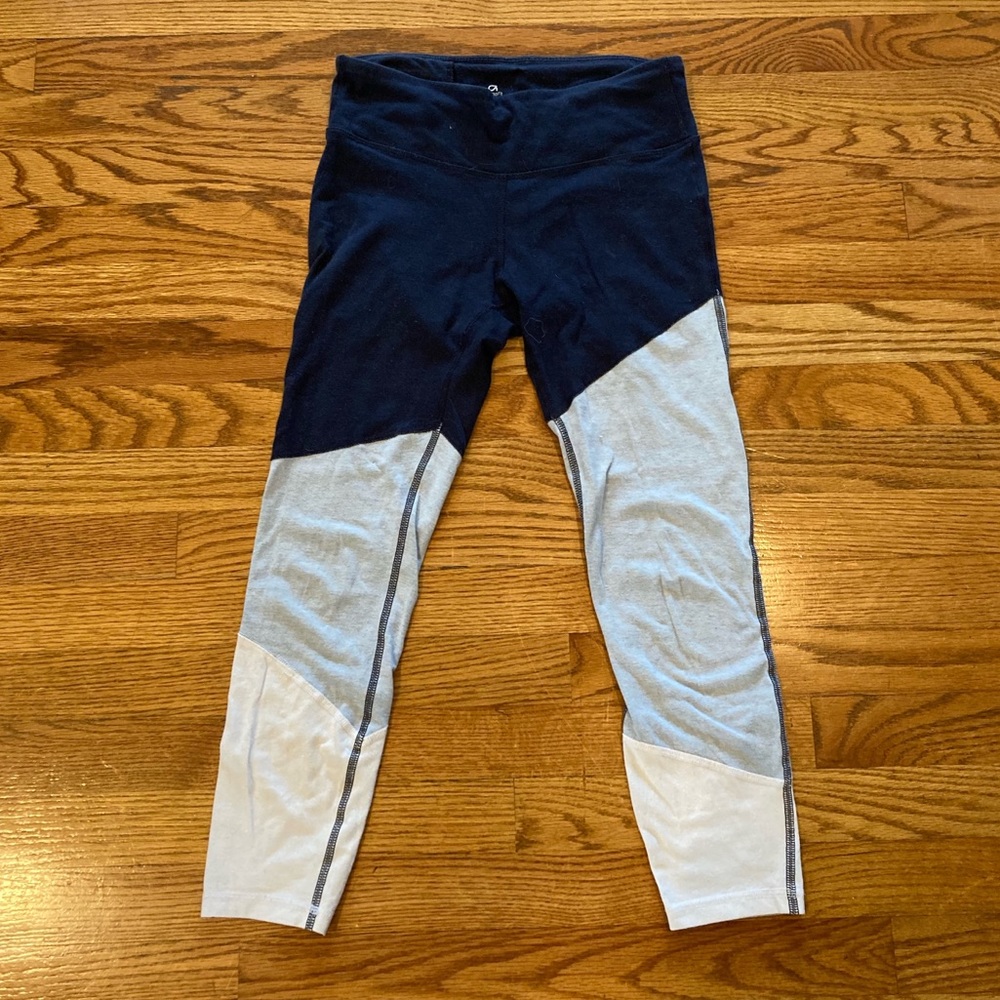 Gap fit cotton color block leggings womens size small
